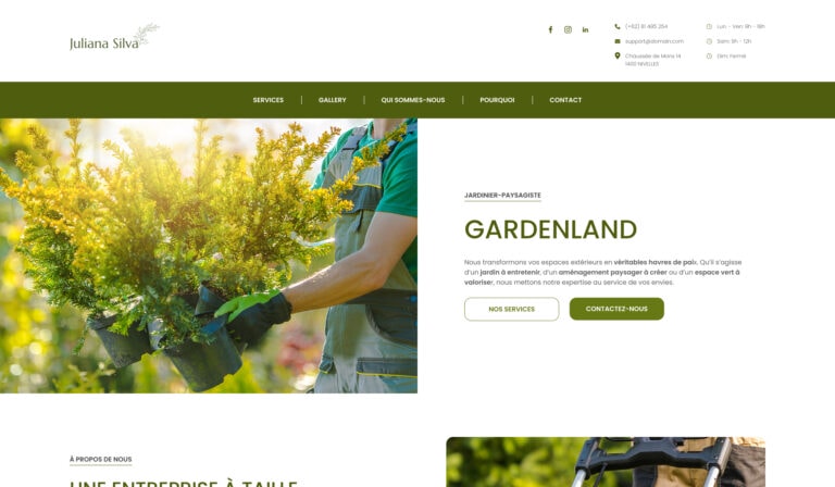 onepage secteur jardinier cover