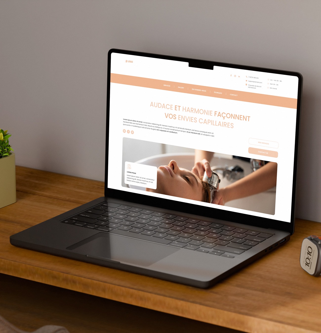 onepage wordpress secteur coiffure