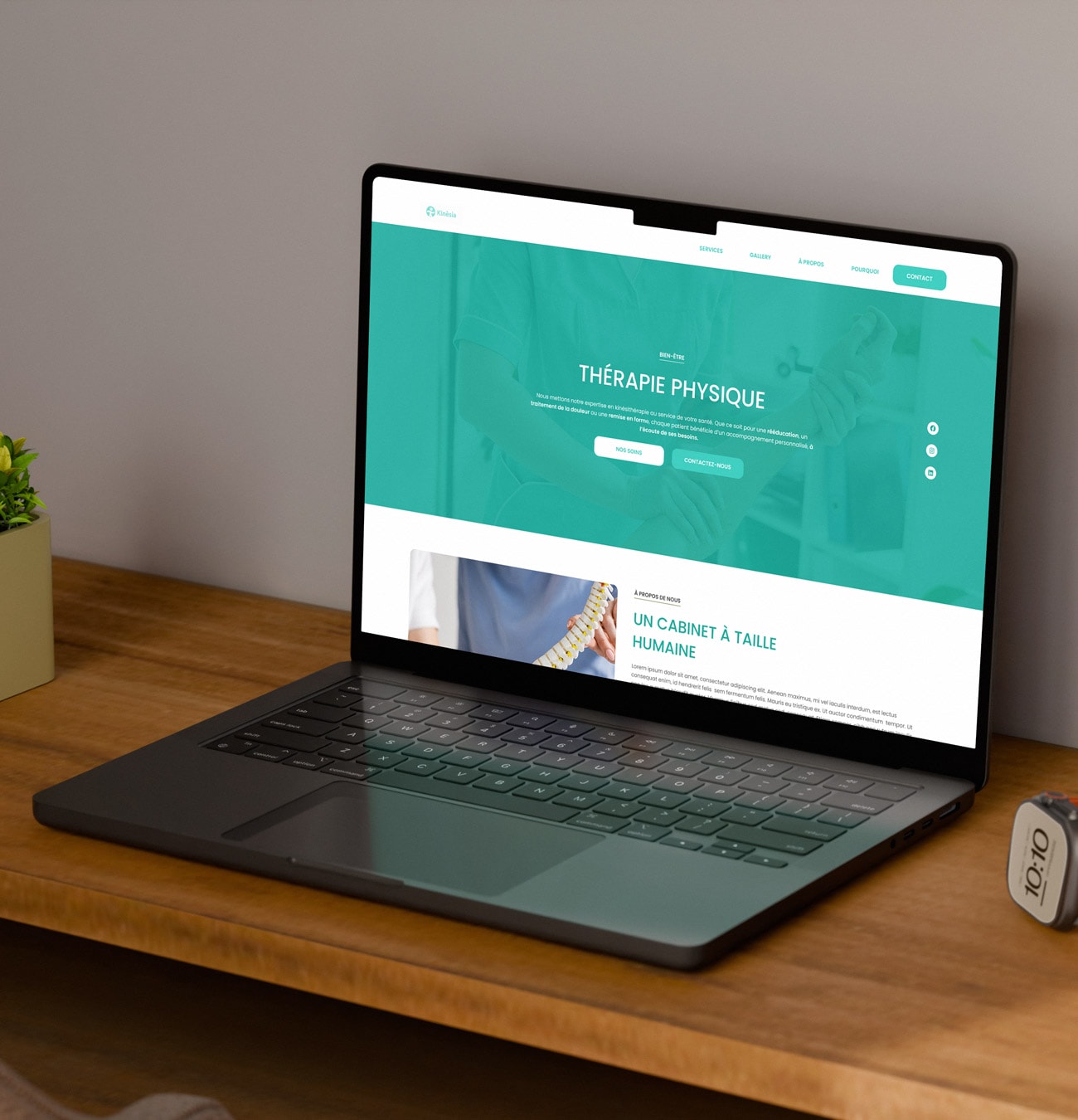 onepage wordpress secteur kinesitherapie