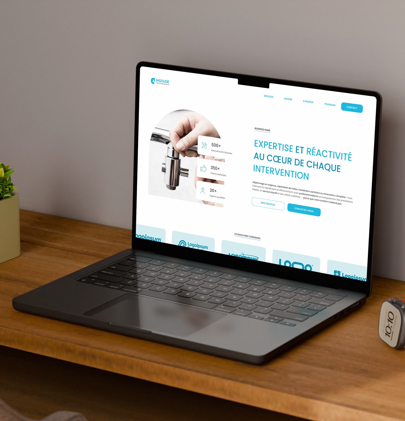 onepage wordpress secteur plomberie